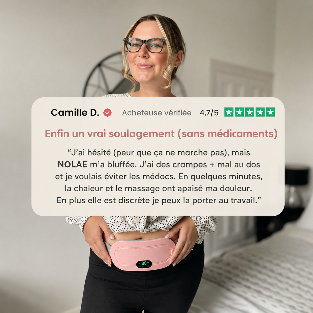 NOLAE - Ceinture chauffante et massante menstruelle