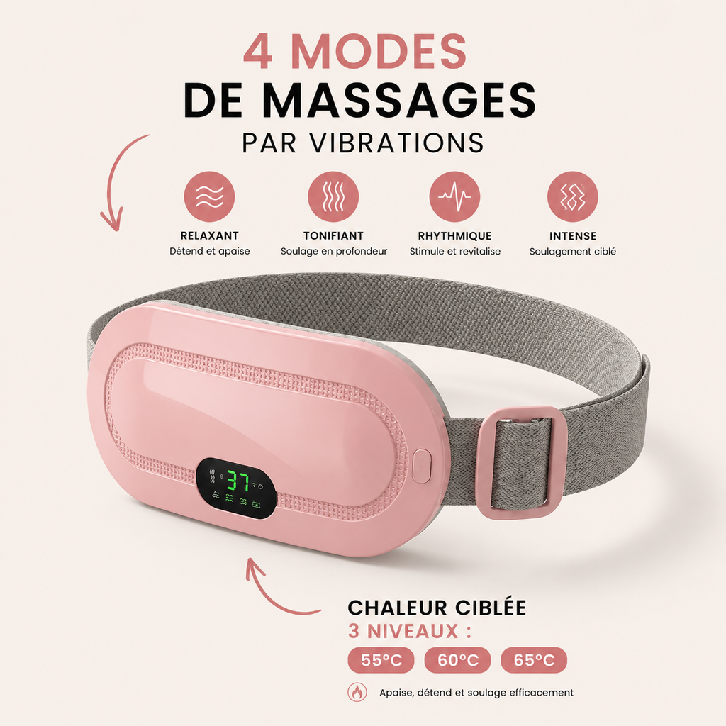 NOLAE - Ceinture chauffante et massante menstruelle